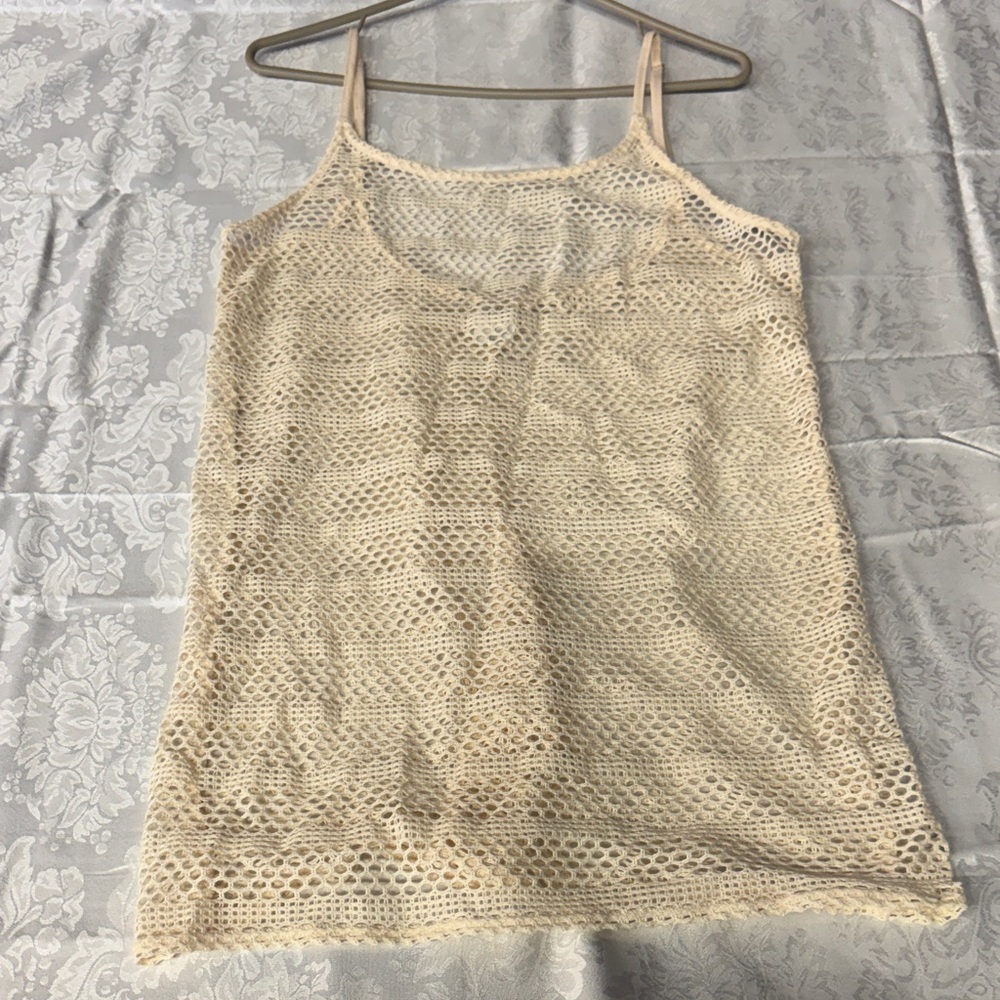 Wild Fable Cream Crochet Swim Coverup